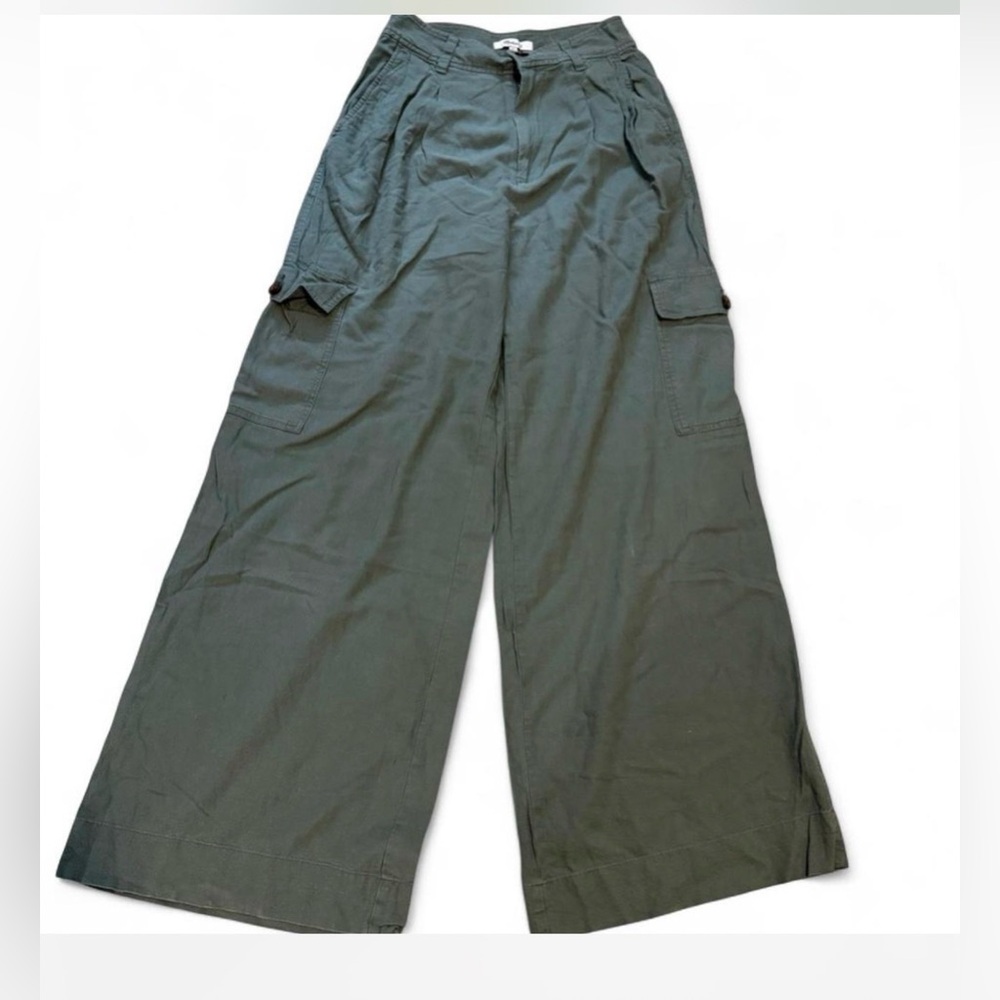 Madewell Olive Wide-Leg Pants